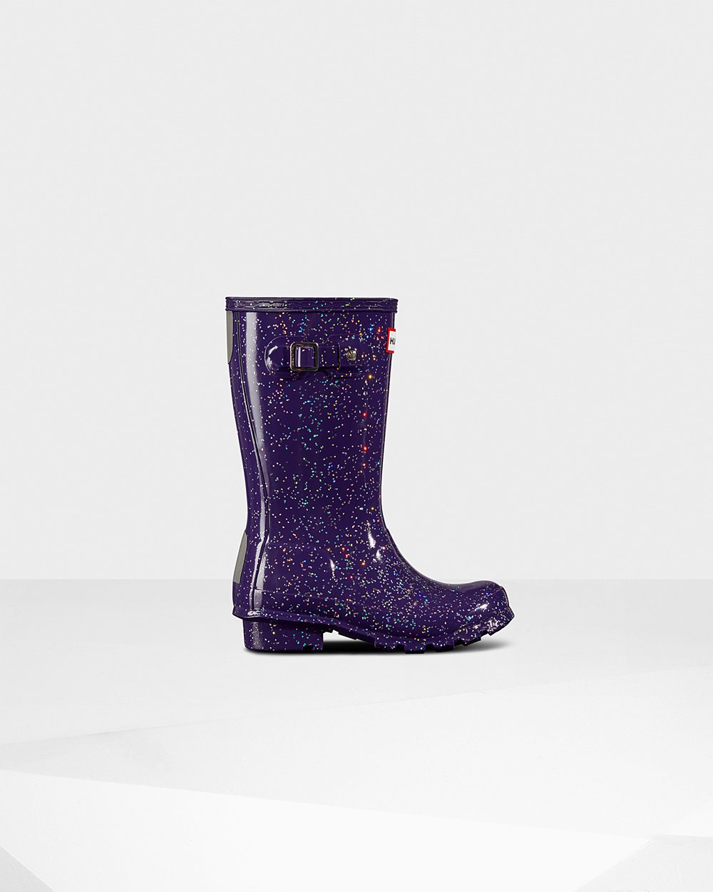 Botas De Agua Hunter Niños Azules Moradas Original Big Giant Glitter 254670-TYL
